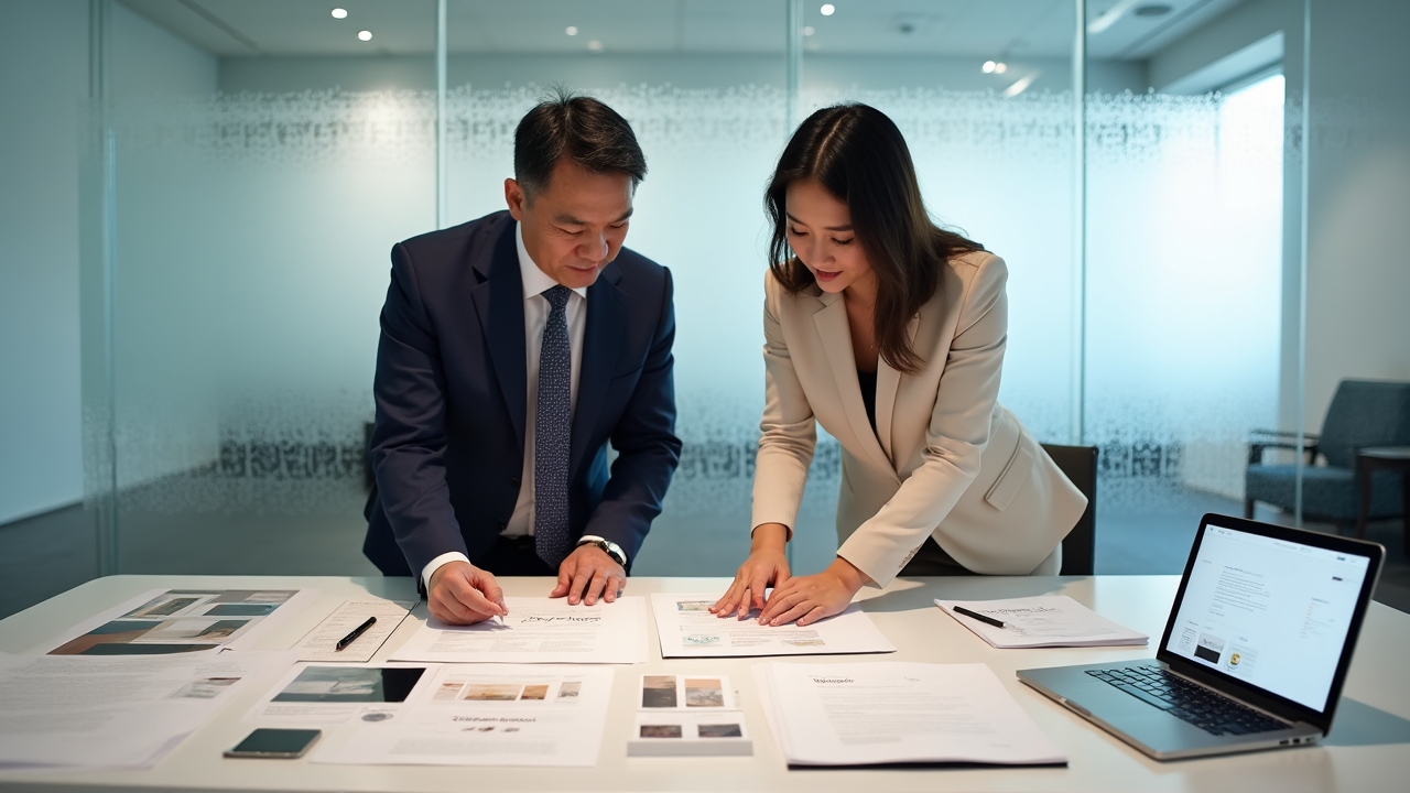 Corporate branding project for a Malaysian financial company featuring complete brand identity system